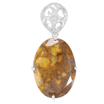 Dinosaur Bone Silver Pendant