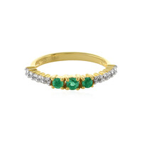 Colombian Emerald Silver Ring