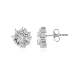 White Topaz Silver Earrings