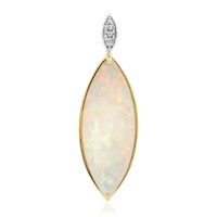 18K Brazilian White Opal Gold Pendant