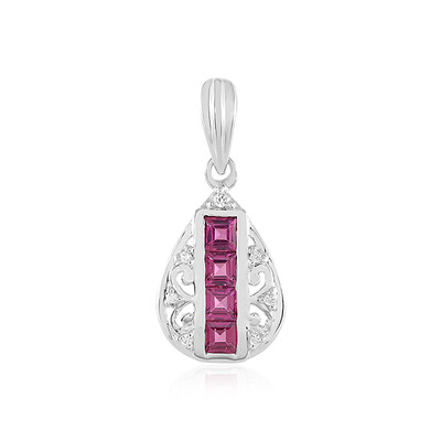 Rhodolite Silver Pendant