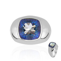 Mystic Blue Quartz Silver Ring