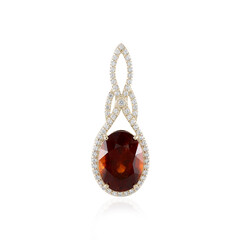 9K Hessonite Garnet Gold Pendant