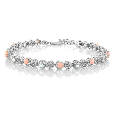 Aquamarine Silver Bracelet