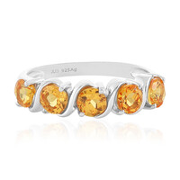 Mandarin Garnet Silver Ring