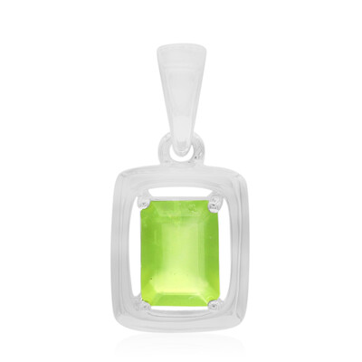 Brazilian Green Opal Silver Pendant