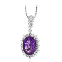 Zambian Amethyst Silver Necklace (Dallas Prince Designs)