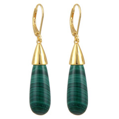 Malachite Silver Earrings