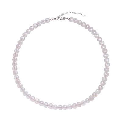 Rose Quartz Silver Necklace