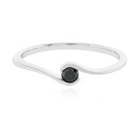 I3 Blue Diamond Silver Ring