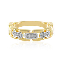 I3 (J) Diamond Silver Ring