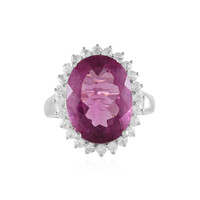 Pink Flouorite Silver Ring