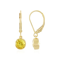 Golden Apatite Silver Earrings