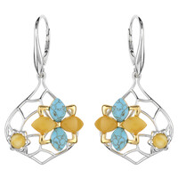Turquoise Silver Earrings