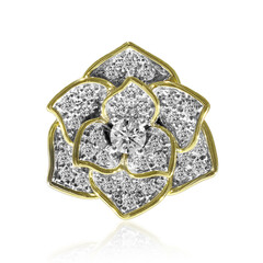 9K SI1 (G) Diamond Gold Pendant