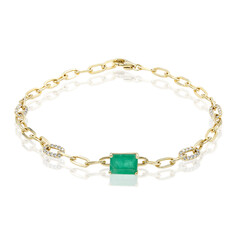 14K AAA Zambian Emerald Gold Bracelet (CIRARI)