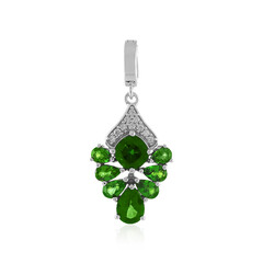 Russian Diopside Silver Pendant