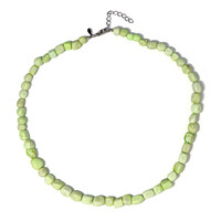 Lemon Chrysoprase Silver Necklace