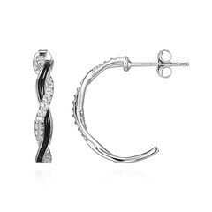White Topaz Silver Earrings (Adela Silber)