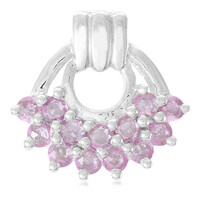 Pink Sapphire Silver Pendant