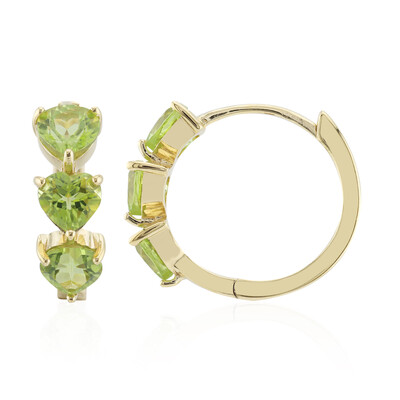 Burmese Peridot Silver Earrings