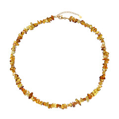 Cognac Baltic Amber Silver Necklace