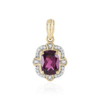 9K Magenta Garnet Gold Pendant