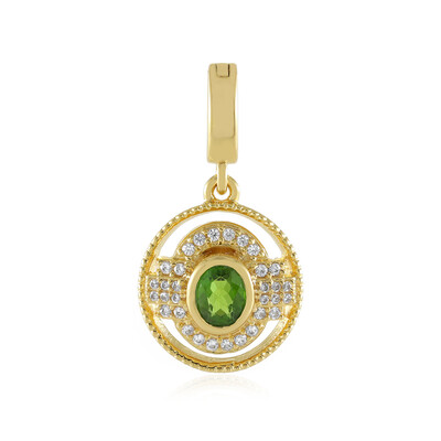 Russian Diopside Silver Pendant