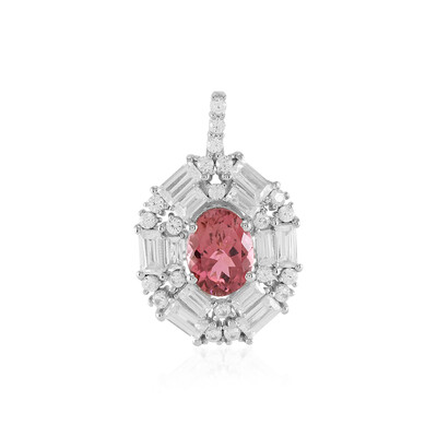 Pink Tourmaline Silver Pendant (Adela Silber)