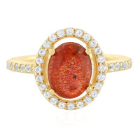 Sunstone Silver Ring