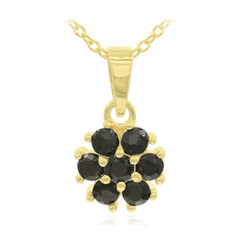 Black Sapphire Silver Necklace