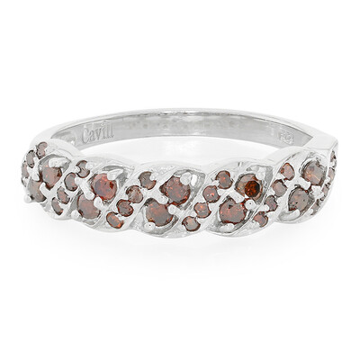 Fancy Diamond Silver Ring