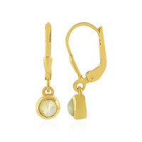 Cat´s Eye Chrysoberyl Silver Earrings