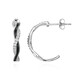 White Topaz Silver Earrings (Adela Silber)