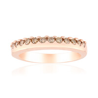 9K SI1 Argyle Rose De France Diamond Gold Ring