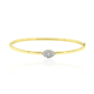 9K SI1 (G) Diamond Gold Bangle (Annette)