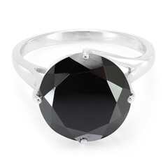Black Hematite Silver Ring