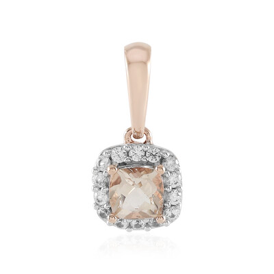 9K Morganite Gold Pendant