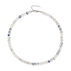 Dumortierite Quartz Silver Necklace