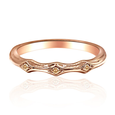 9K SI1 Argyle Rose De France Diamond Gold Ring (Annette)