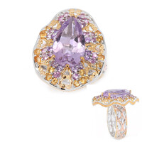 Rose de France Amethyst Silver Ring (Gems en Vogue)