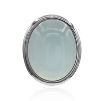 Blue Chalcedony Silver Pendant