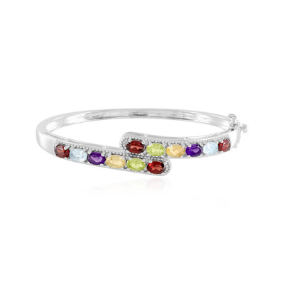 Citrine Silver Bangle