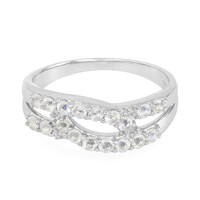 Rainbow Moonstone Silver Ring