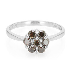 Fancy Diamond Silver Ring