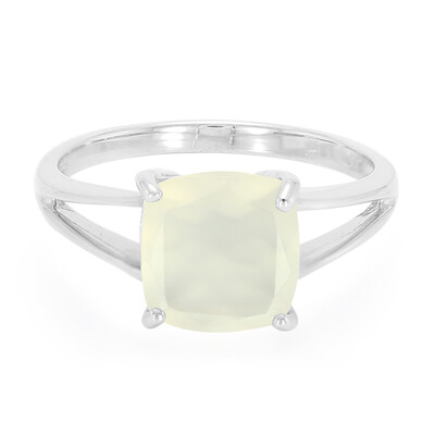 White Moonstone Silver Ring