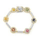 Green Sapphire Silver Bracelet (Gems en Vogue)