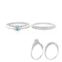 Blue Apatite Silver Ring