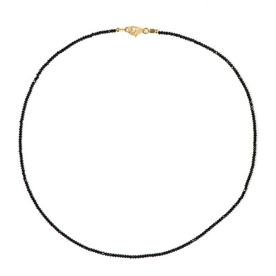 Black Spinel Silver Necklace