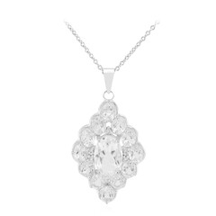 White Topaz Silver Necklace